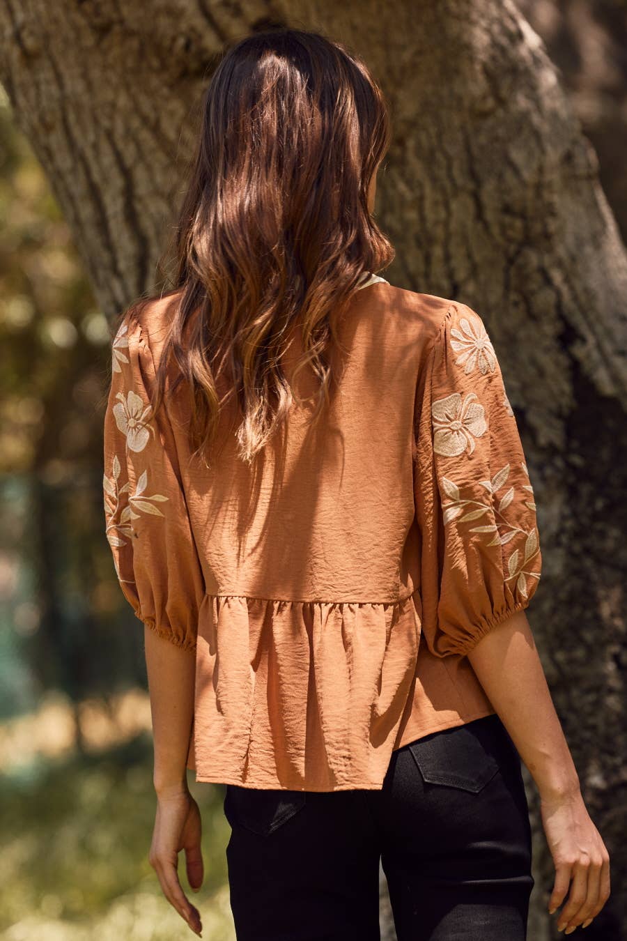 Solid Airflow Peplum Blouse