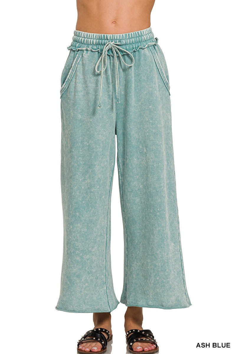 Washed French Terry Flare Pants tpw52yoy