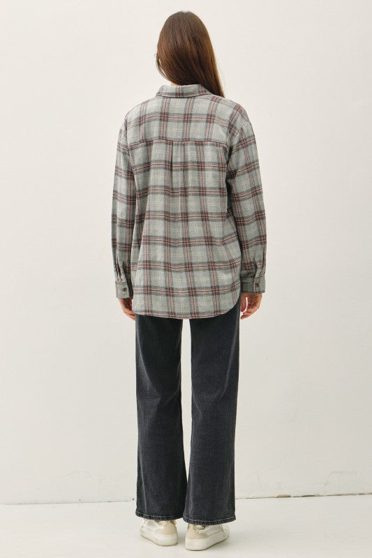 Classic Small Plaid Shirt Cotton