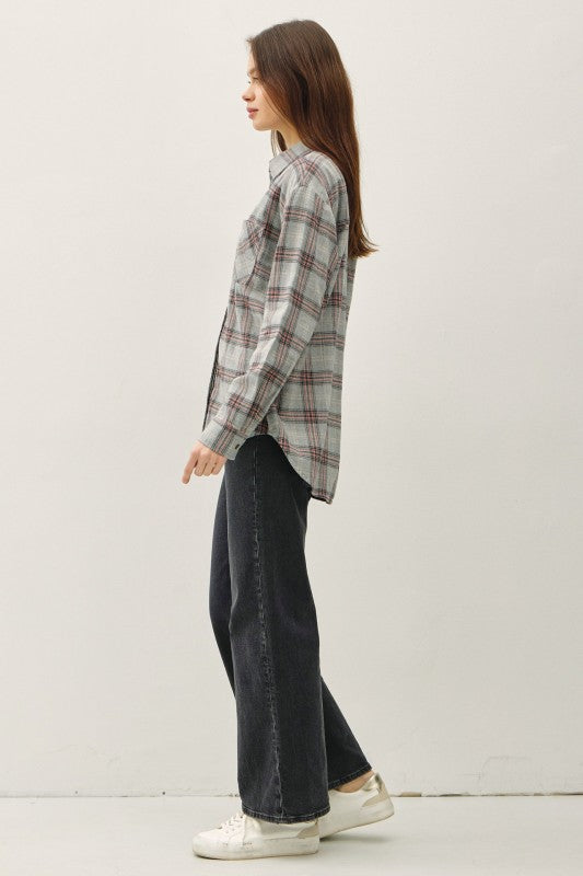 Classic Small Plaid Shirt Cotton