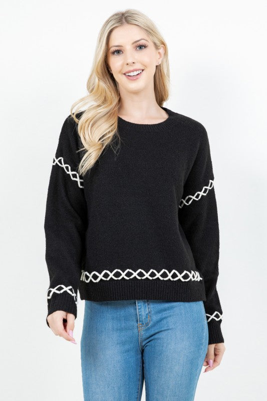 Loop Trim Cozy Pullover