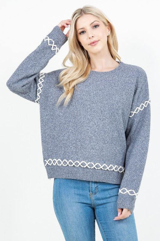 Loop Trim Cozy Pullover