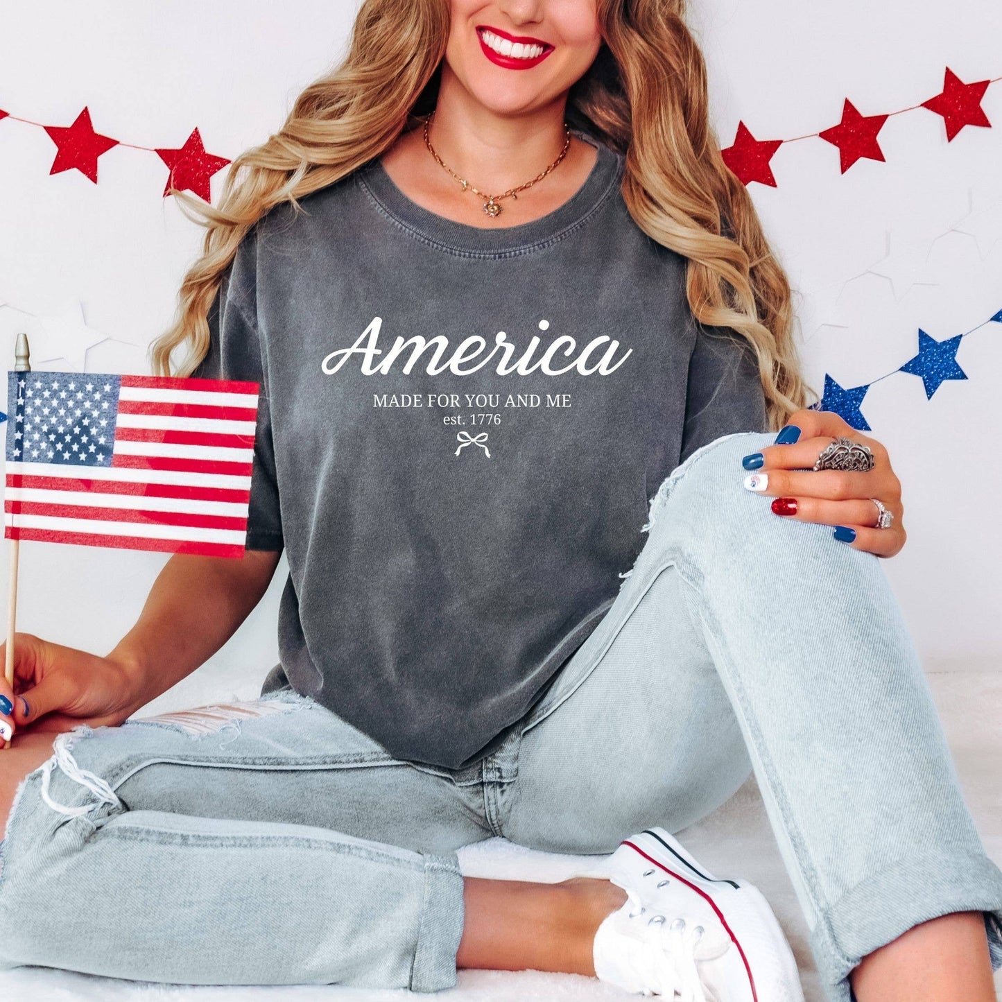 American Made For You and Me Tee - 4Th of July Graphic Tee