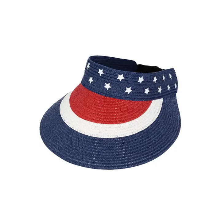 Roll up visor american flag