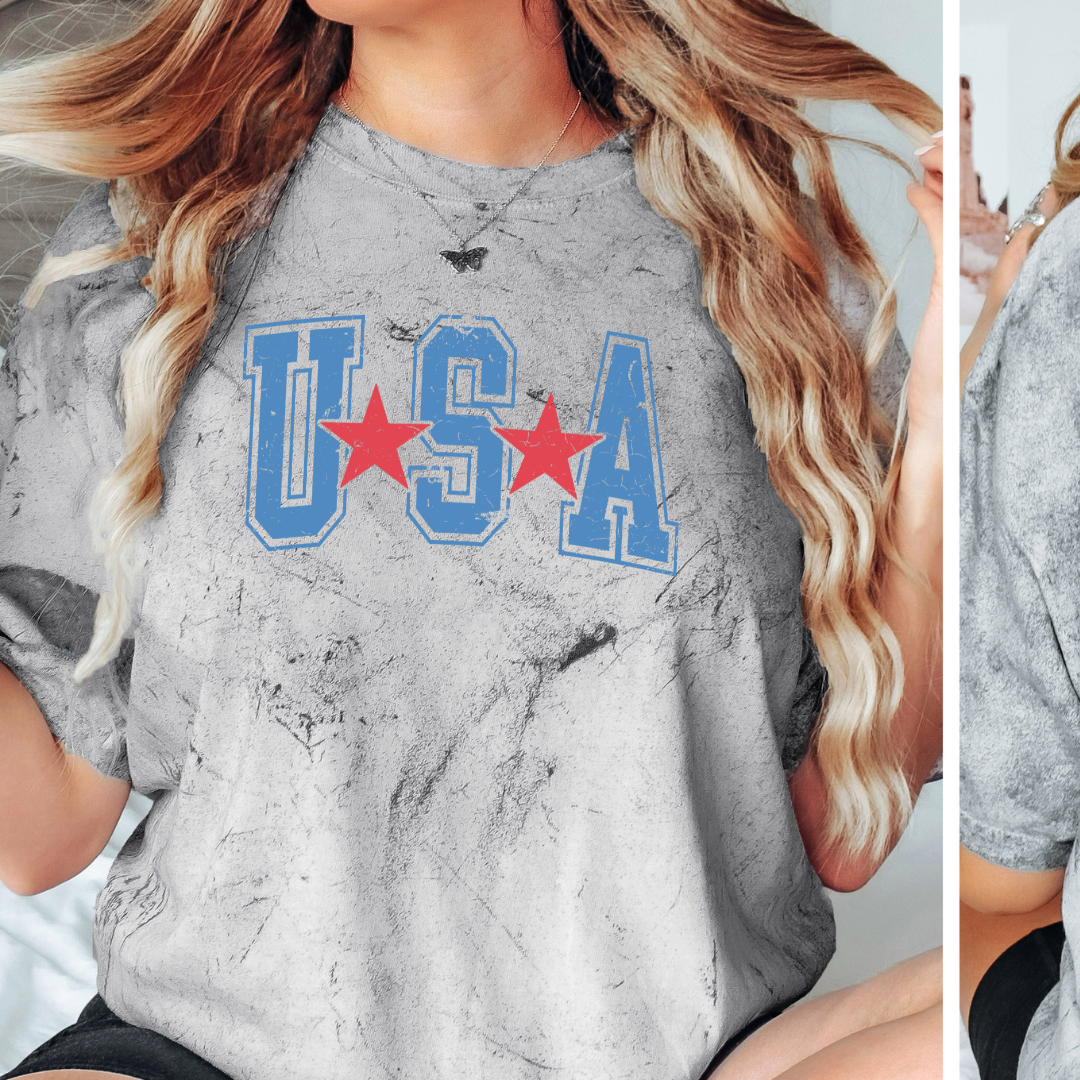 USA 4th Of July Tee - Summer Western American Graphic Tee