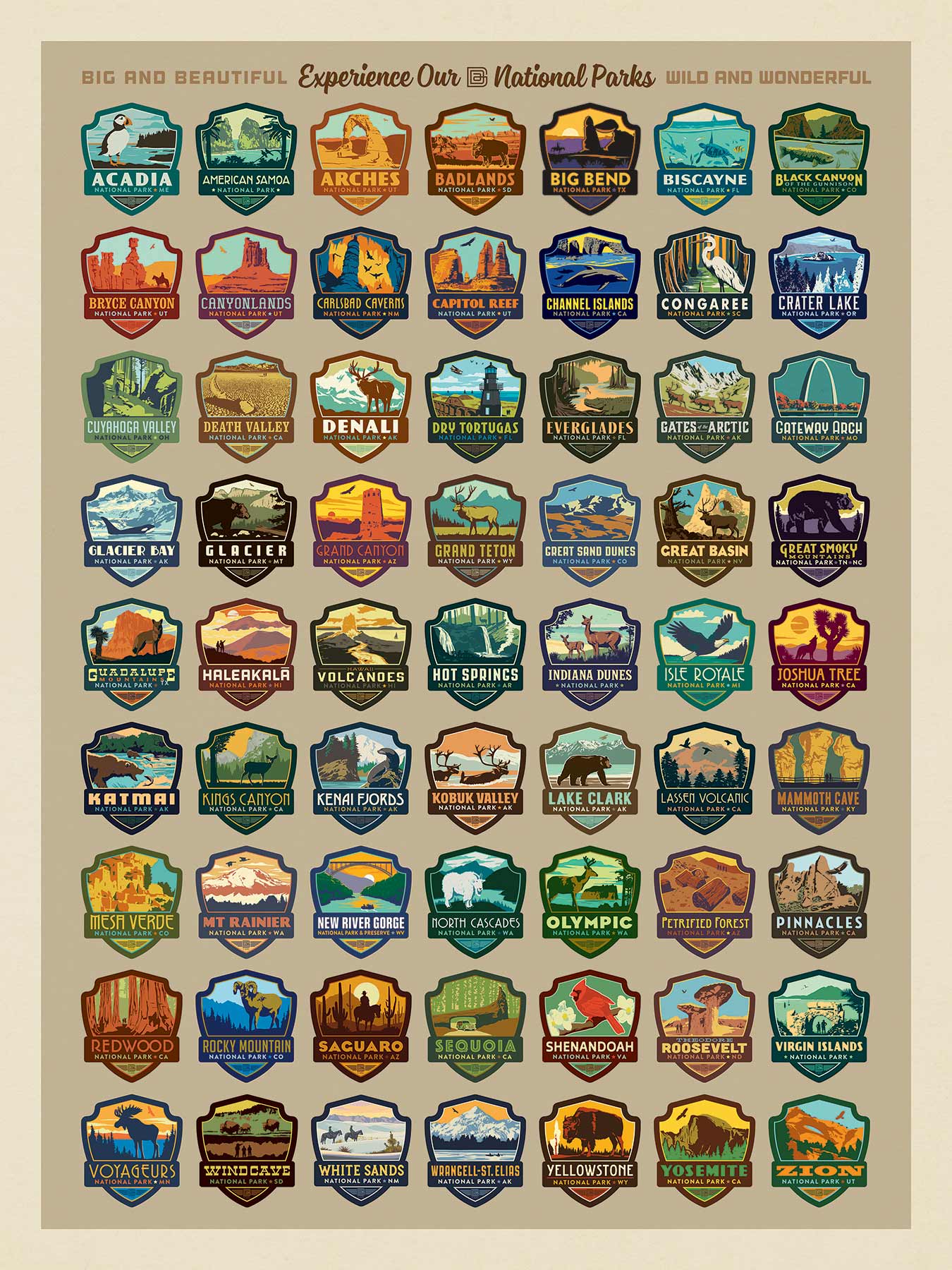 National Park Patches Jigsaw Puzzle