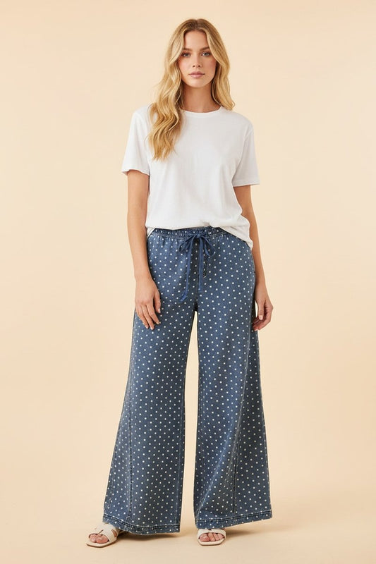 Lt Denim Polka Dot 40114