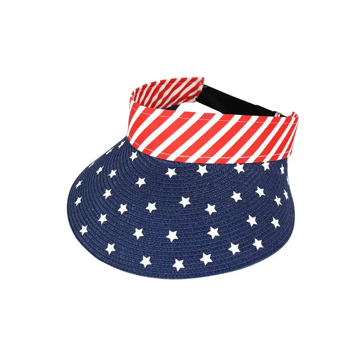 Roll up visor american flag