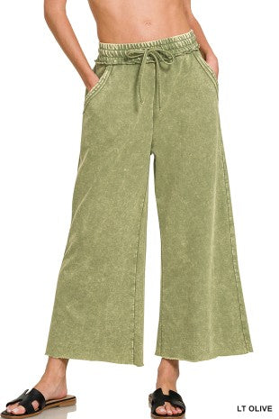 Washed French Terry Flare Pants tpw52yoy