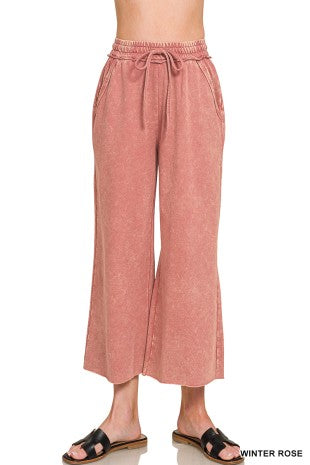 Washed French Terry Flare Pants tpw52yoy