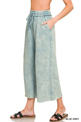 Washed French Terry Flare Pants tpw52yoy