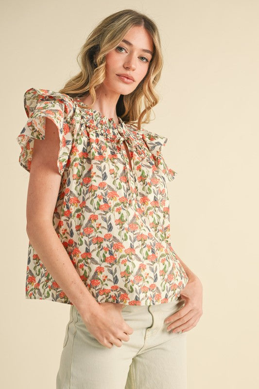 Pinkish smocked top