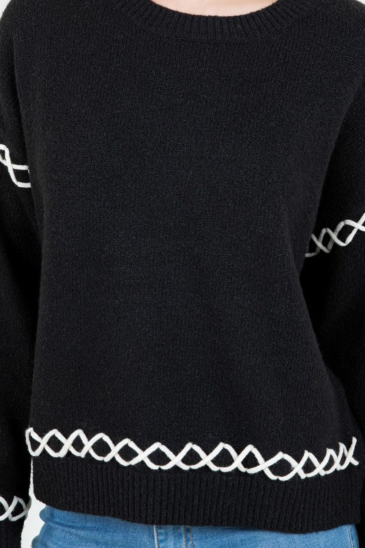 Loop Trim Cozy Pullover