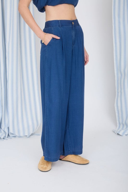 Chambray Pants B5sx1008-b