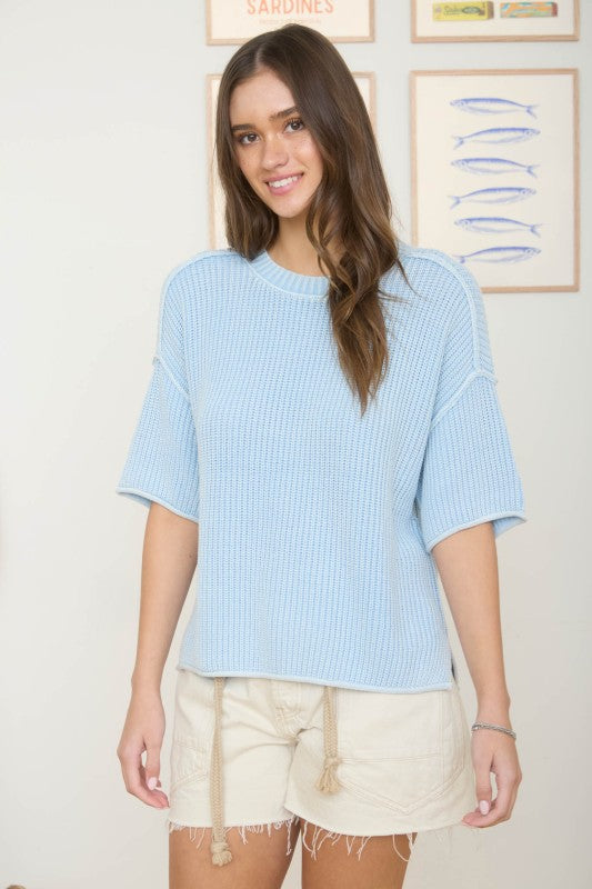Raw Edge Sweater j6st1025