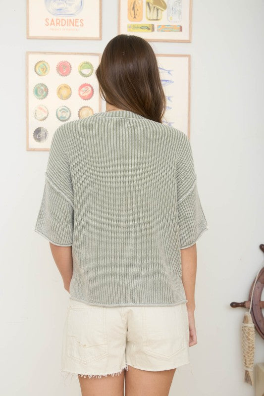 Raw Edge Sweater j6st1025