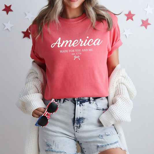 American Made For You and Me Tee - 4Th of July Graphic Tee