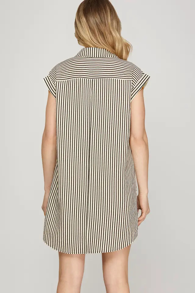 Striped Shirt Dress sy 8965
