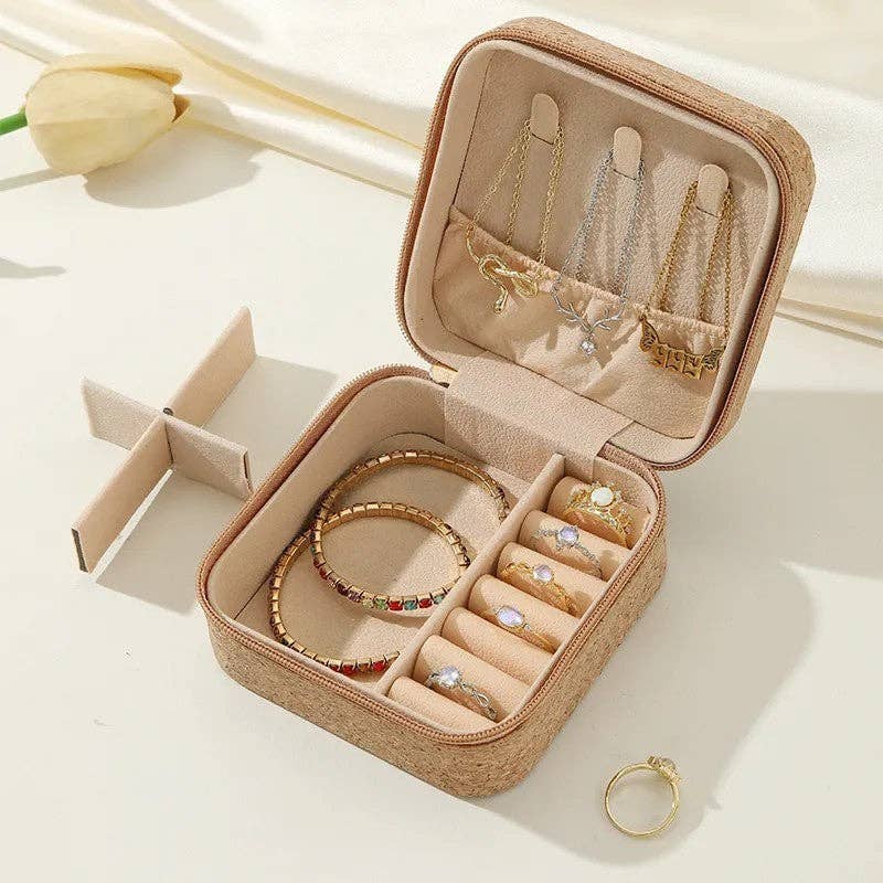 Soft Wood Print Zipper Jewelry Case DPC251619