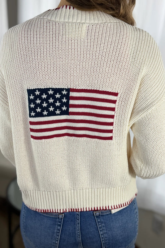 American Flag Sweater
