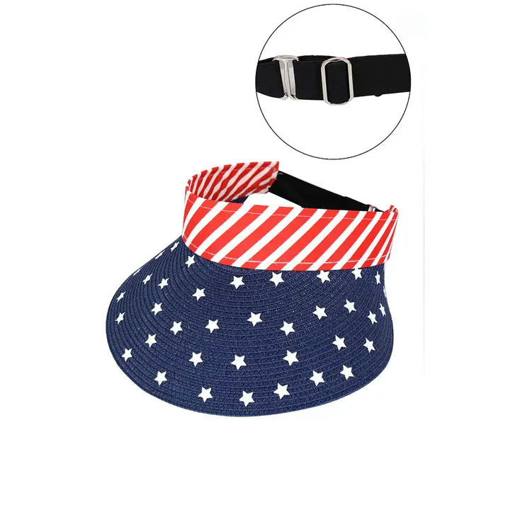 Roll up visor american flag