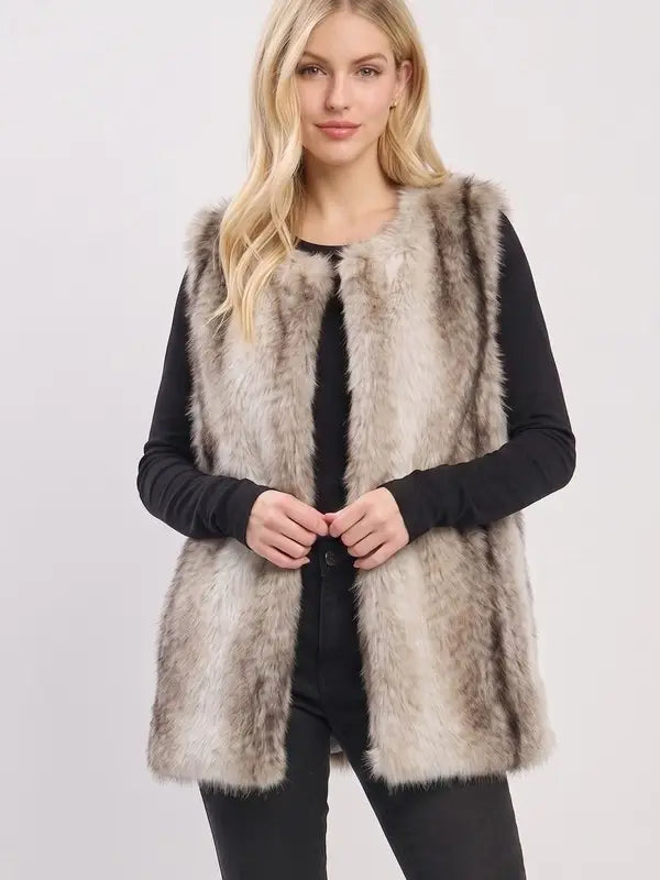 Faux Fur Vest ms0485