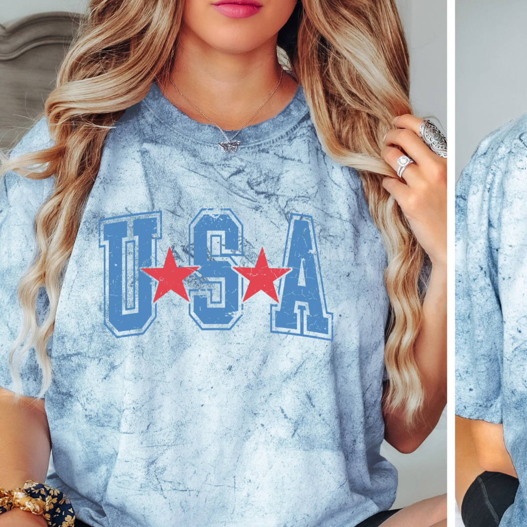 USA 4th Of July Tee - Summer Western American Graphic Tee
